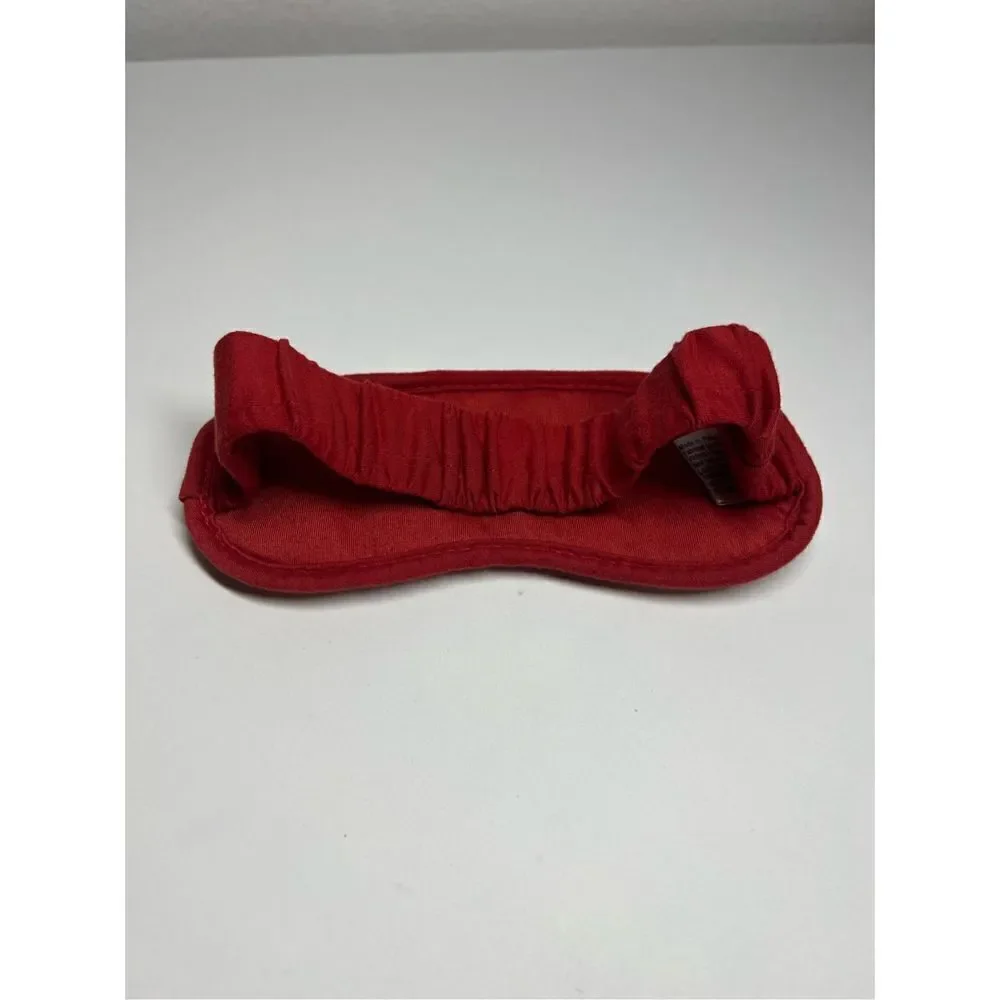 Victoria Secret PINK Eye Mask/Red and White Silver Logo Sherpa